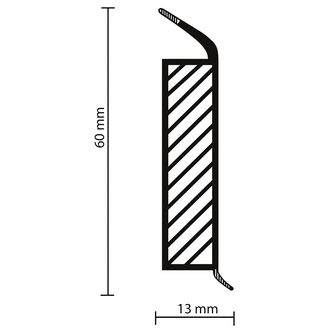 Döllken EP 60/13 Design-Kernsesselleiste für Designbeläge