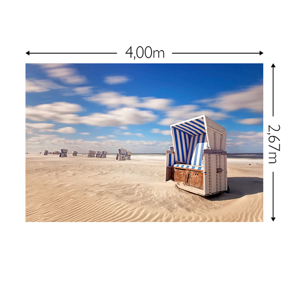 Wandbild Schnappschuss 130 gr. Mattvlies Maß: 4,00m breit x 2,67m hoch