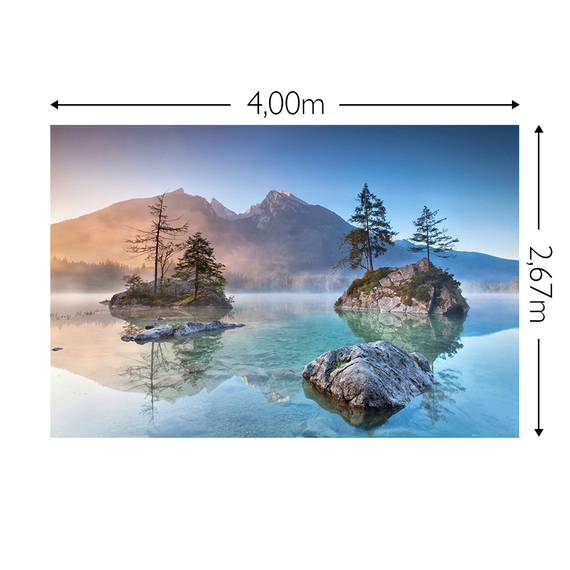 Wandbild Schnappschuss 130 gr. Mattvlies Maß: 4,00m breit x 2,67m hoch