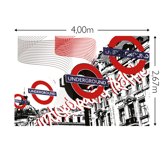 Wandbild Schnappschuss 130 gr. Mattvlies Maß: 4,00m breit x 2,67m hoch