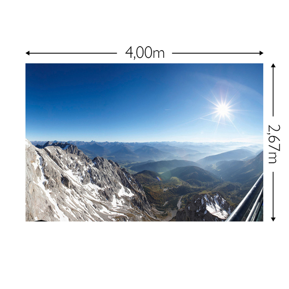 Wandbild Schnappschuss 130 gr. Mattvlies Maß: 4,00m breit x 2,67m hoch