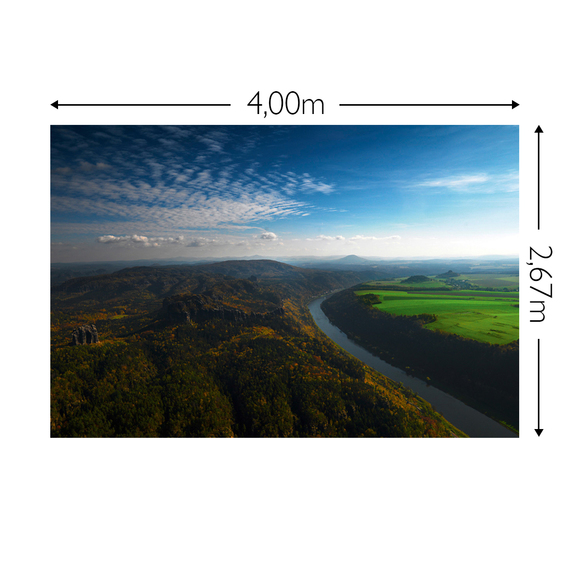 Wandbild Schnappschuss Strukturvlies Maß: 4,00m breit x 2,67m hoch