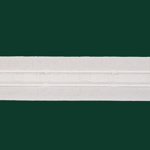 422101 Universalkräuselband 22mm weiß 200m / Rolle, 100%PES, Rapport ca. 3,5cm
